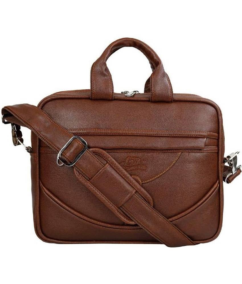 Leather World - Tan P.U Office Bag view 2