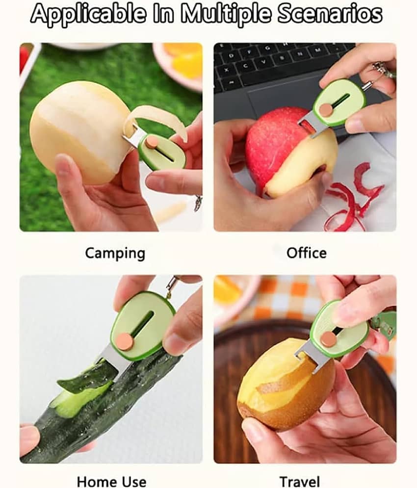 Portable Fruit Skin Peeler, Vegetable Peeler, Kitchen Tool, Multifunction Peeler, Potato Peeler, Apple Skin Remover, Carrot Cucumber Peeler, Stainless Steel Peeler, Handheld Fruit Cutter, Easy Grip Kitchen Gadget. view 2