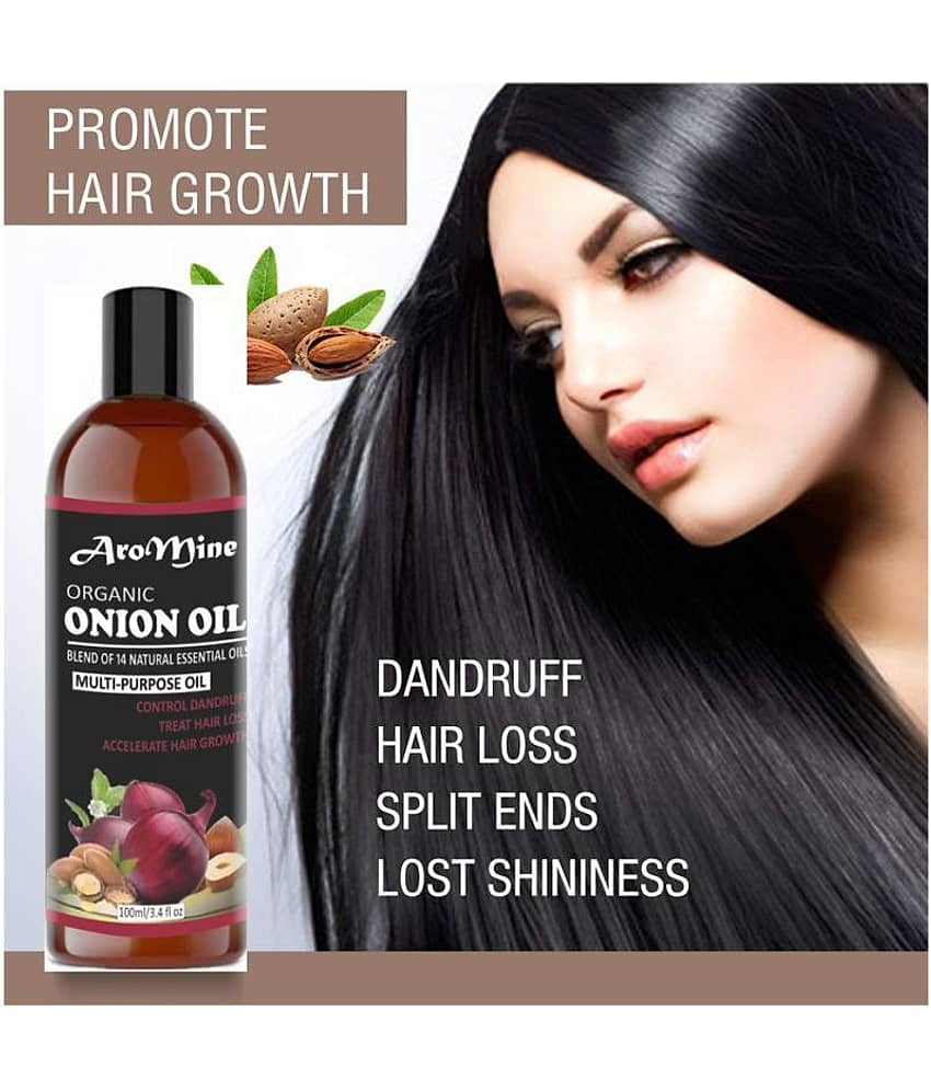 Aromine Onion Oil & RED Onion Shampoo For Hair Fall Control, Growth Shampoo 200 mL Pack of 2 view 2