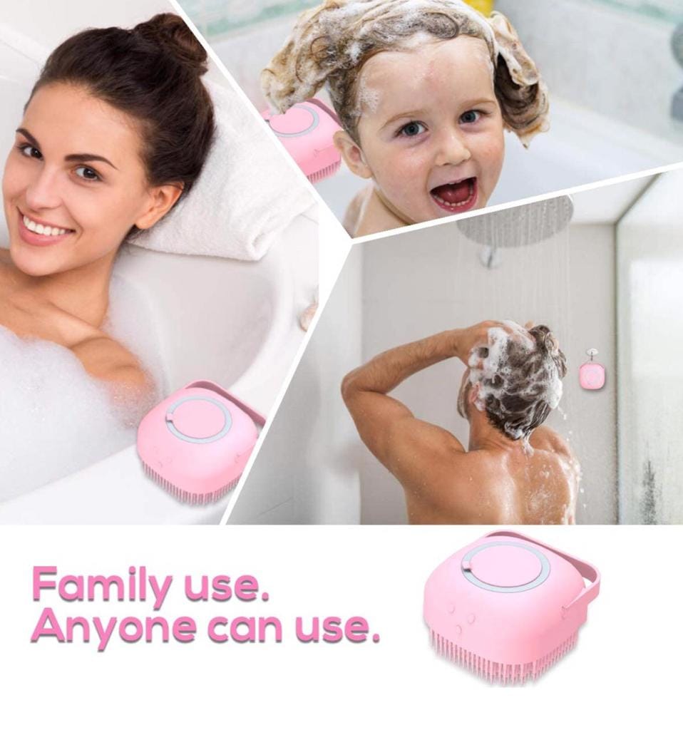 Trendzie Care Silicone Bath Body Brush Shower Scrubber with Dispenser for Men, & Women (Multicolors) view 2