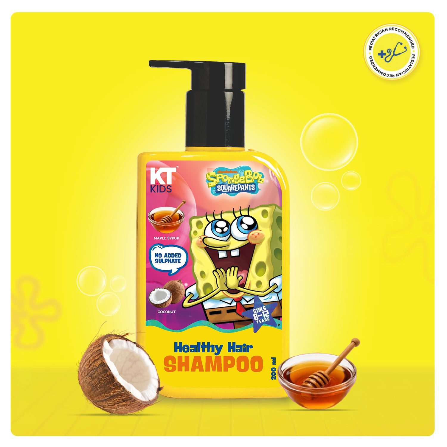 KT Kids Healthy Hair Shampoo for Girls, 8+ Years – 200ml