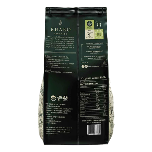 Kharo Organics Whole Wheat Daliya 500 Gms view 2
