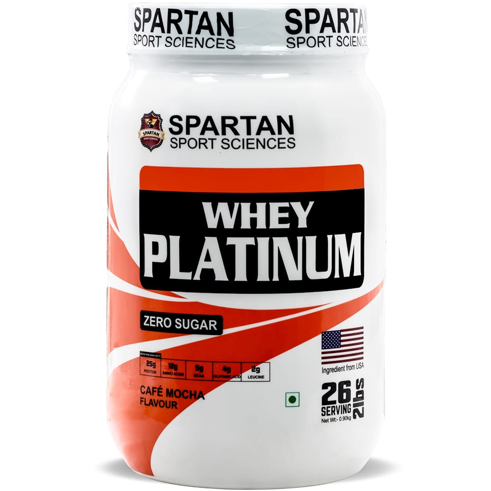 SPARTAN SPORT SCIENCE Whey Platinum Protein Powder Concentrate Supplement with 24g Protein, 12g EAA, 5g BCAA, 4g Glutaine Acid for Men & Women view 2