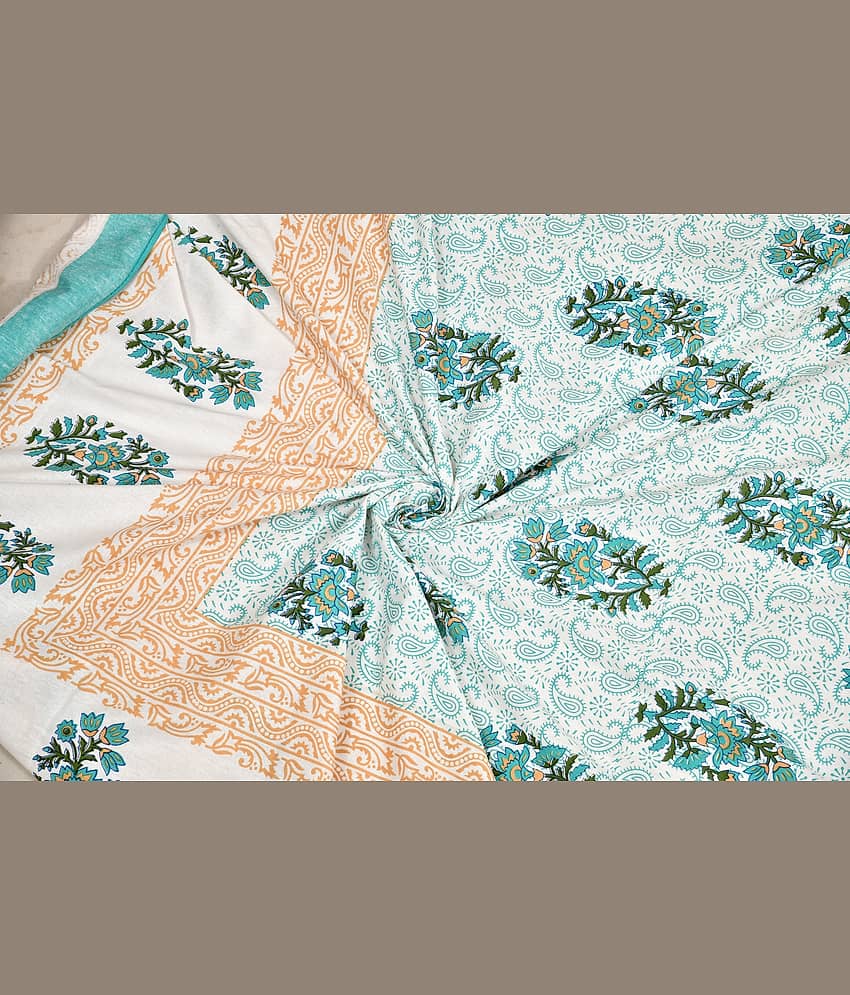 ABHACLOTHO Cotton 1 Double Bedsheet with 2 Pillow Covers ( Multicolor ) view 2