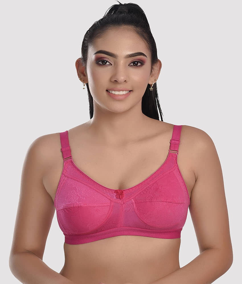 LadySoft Cotton Blend Non Padded Women's Everyday Bra ( Coral ) Mehbooba-Rani