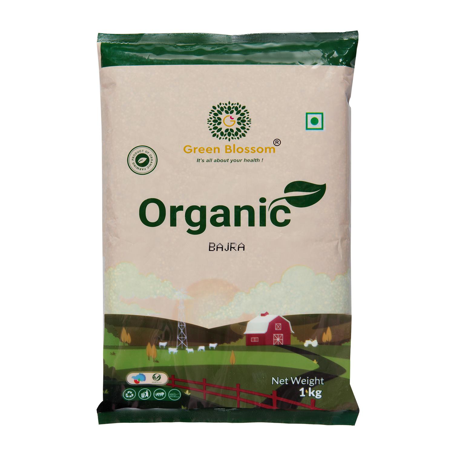 Green Blossom Organic Bajra /Pearl Millet Whole