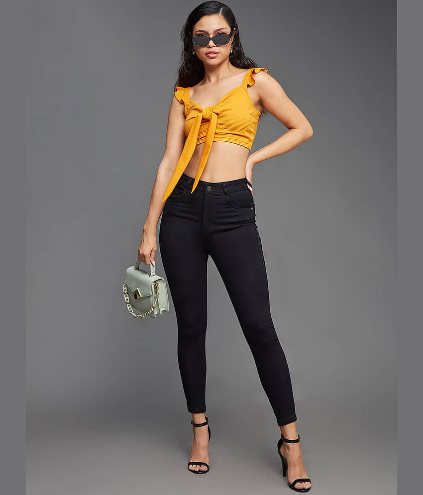 Miss Chase - Black Denim Skinny Fit Women's Jeans ( Pack of 1 ) view 2