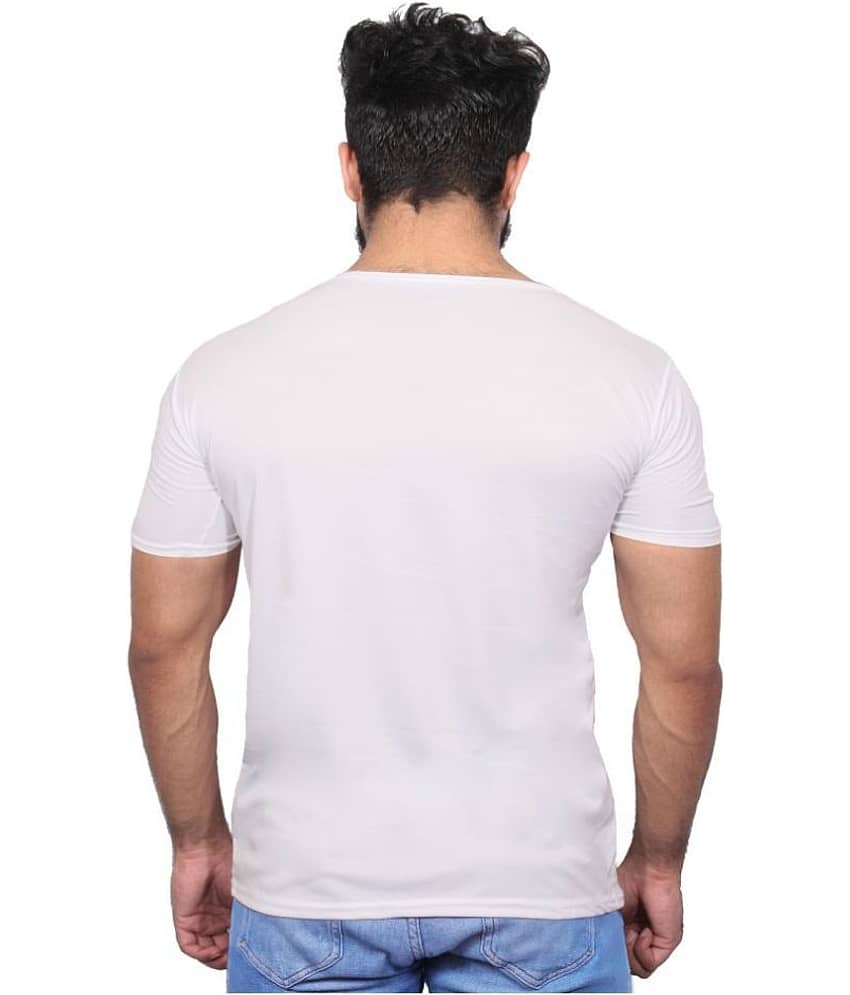 Nityanand Enterprises White Cotton Blend T-Shirt view 2