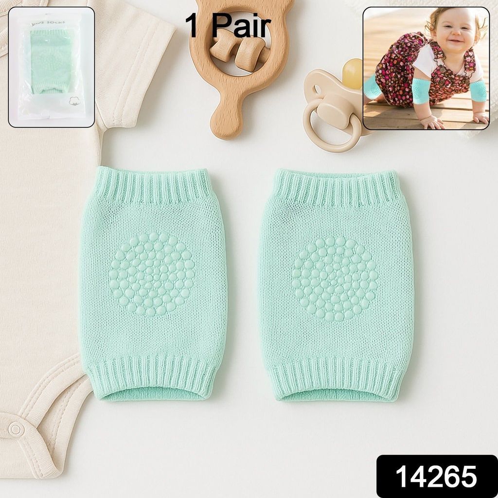 Mint Green Toddler Wool Knit Leg Warmer (Knee Guard) view 2