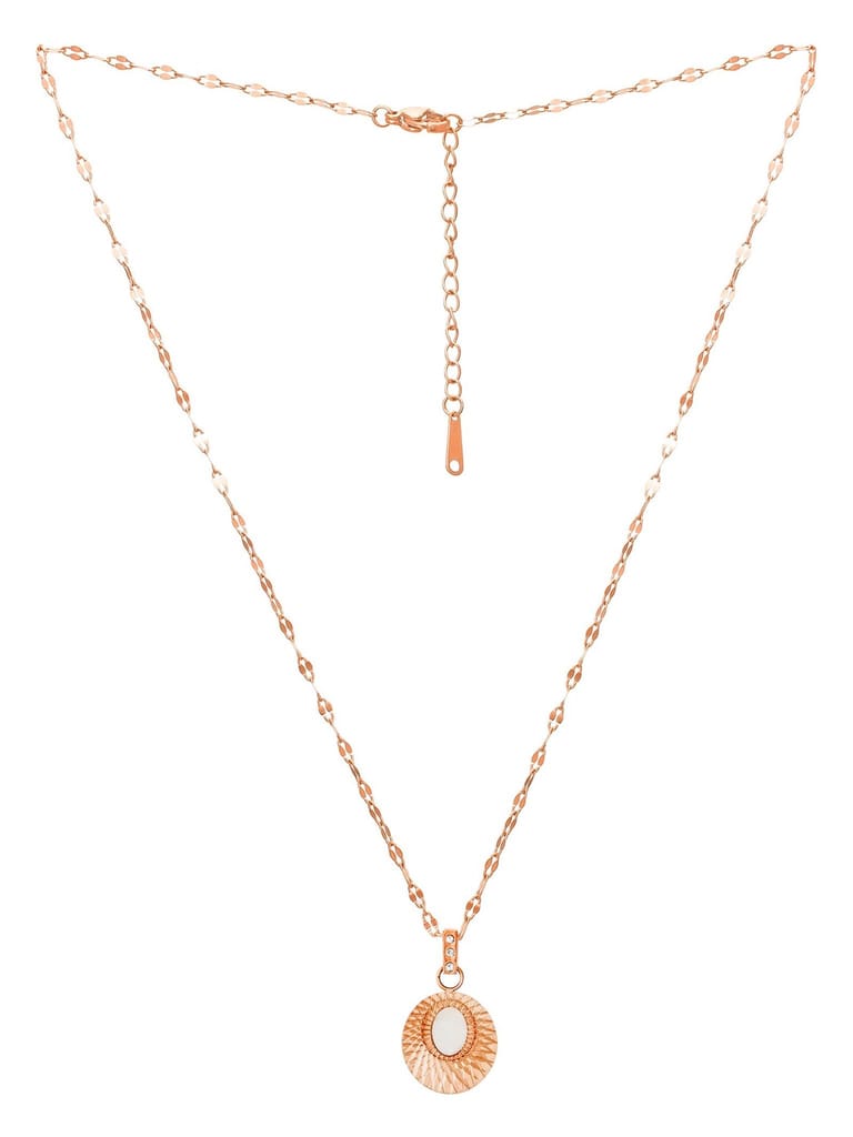 Morison Sleek Silver Pendant Set Modern and Minimalist view 2
