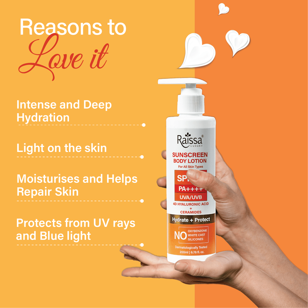 Raissa SPF 50 Sunscreen Body Lotion - No Silicones, No Oxybenzone view 2