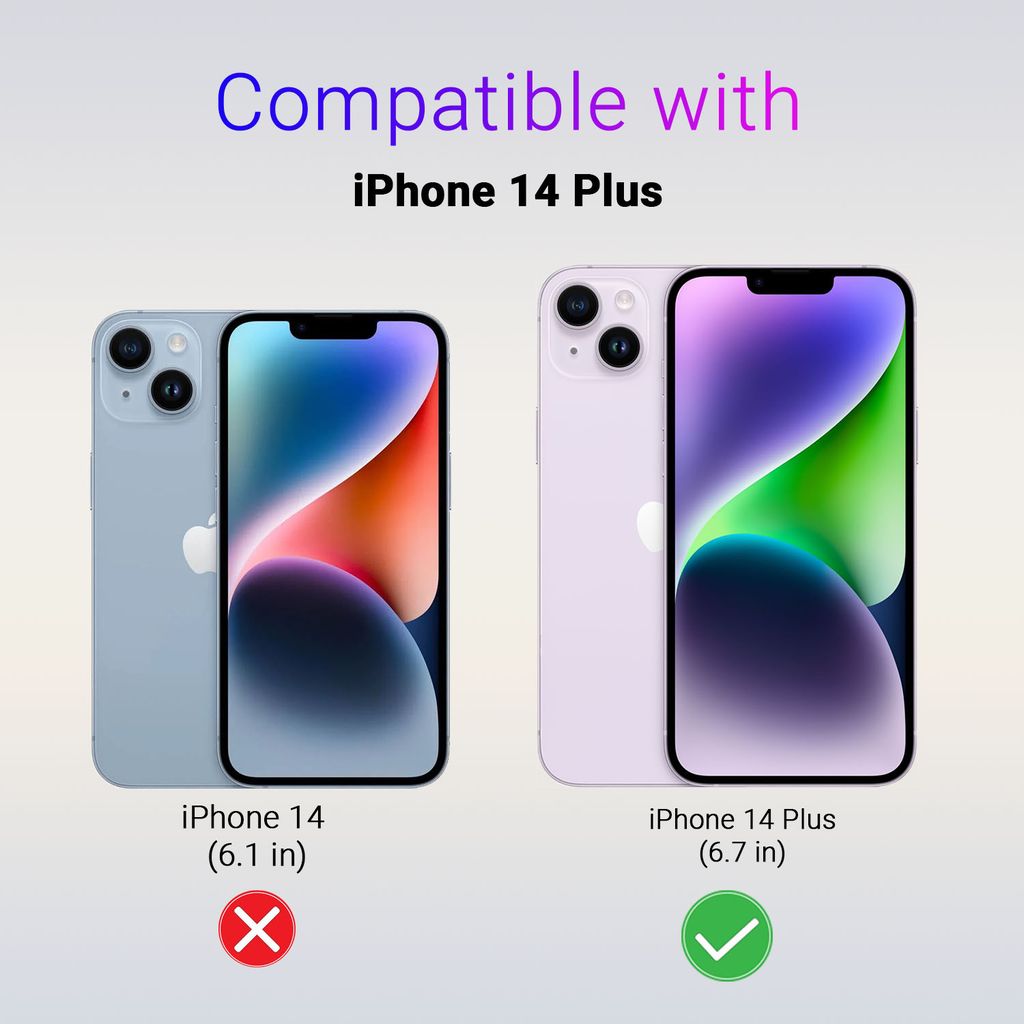 LIRAMARK Liquid Silicone Soft Back Cover Case for Apple iPhone 14 Plus (6.7 inch) view 2