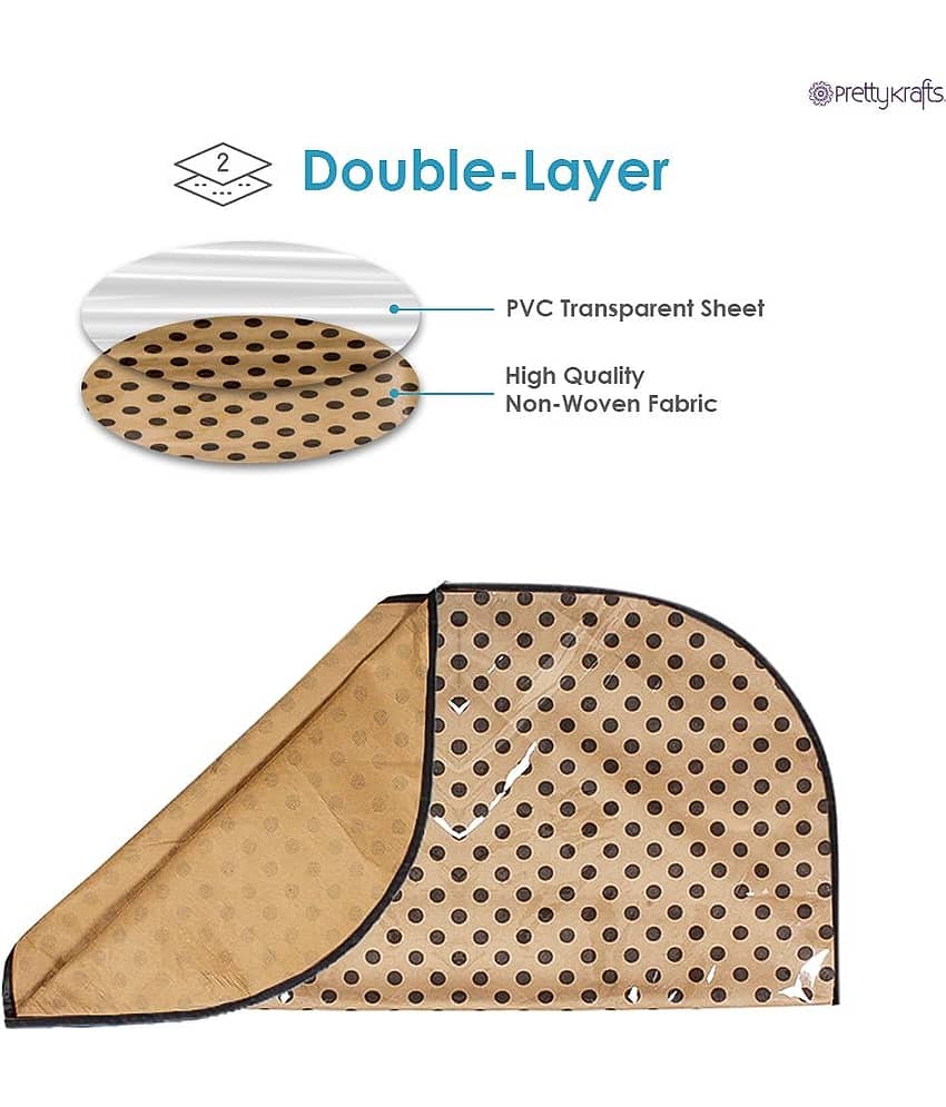 PrettyKrafts Bed Server for Home or Travel Purpose, Food Mats, Bedsheet Protector, Good for 6 Pax, Large Size, Polka Grey view 2