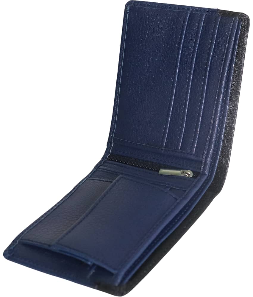 STRONG HORNS PU Striped Men's Regular Wallet With 7 Slots For Card ( Blue , Pack of 1 ) view 2