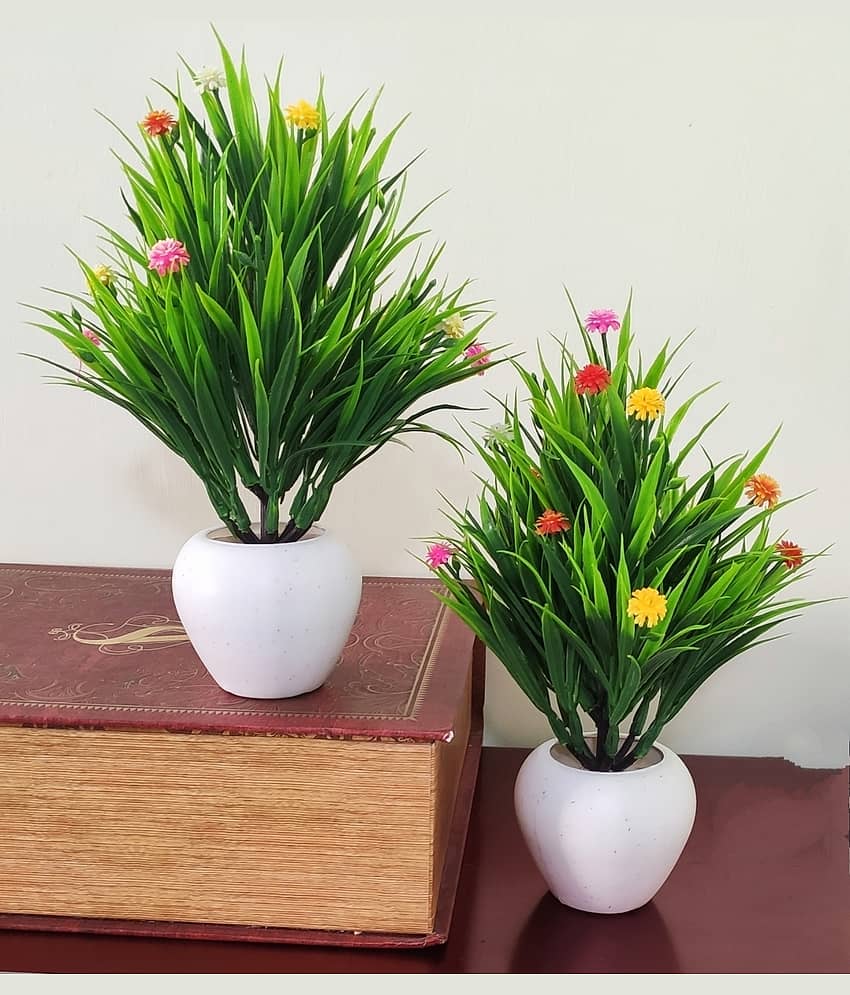 BAARIG - Multicolor Daisy Artificial Flower ( Pack of 2 ) view 2