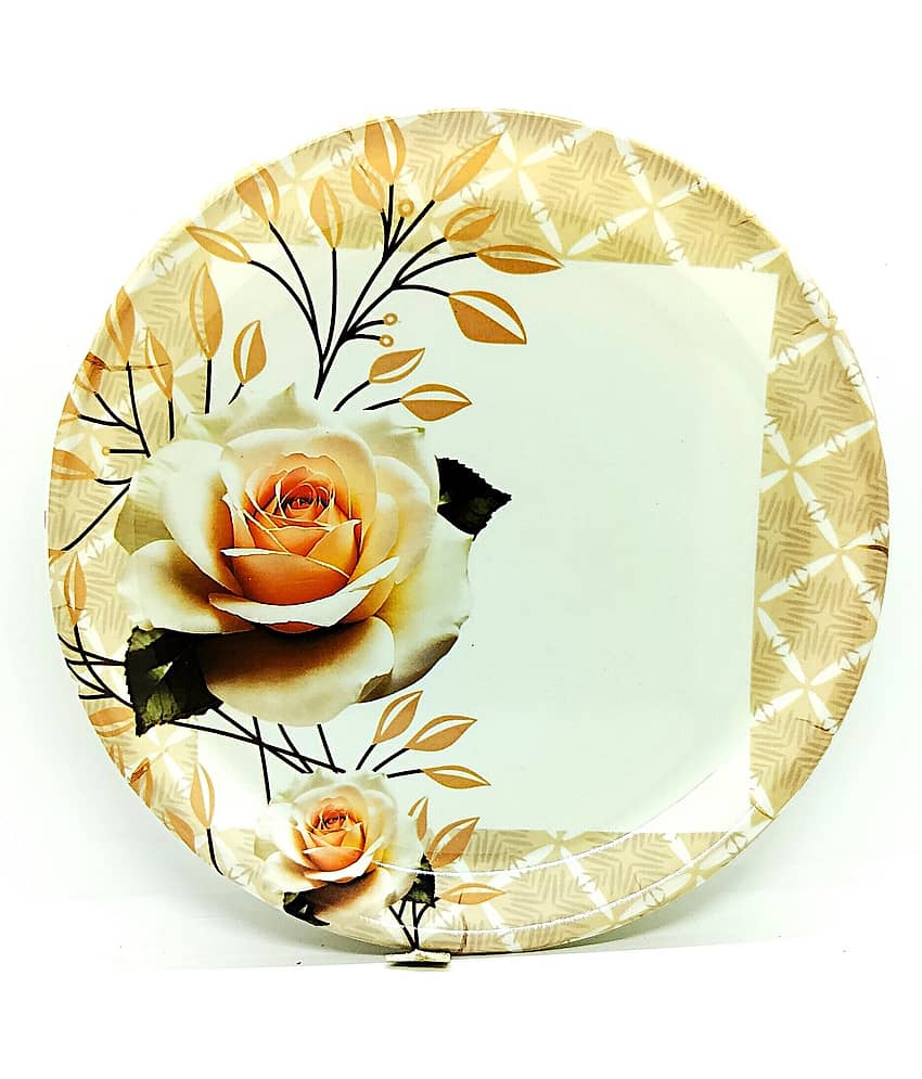 Laserbot 6 Pcs Melamine Grey Half Plate view 2
