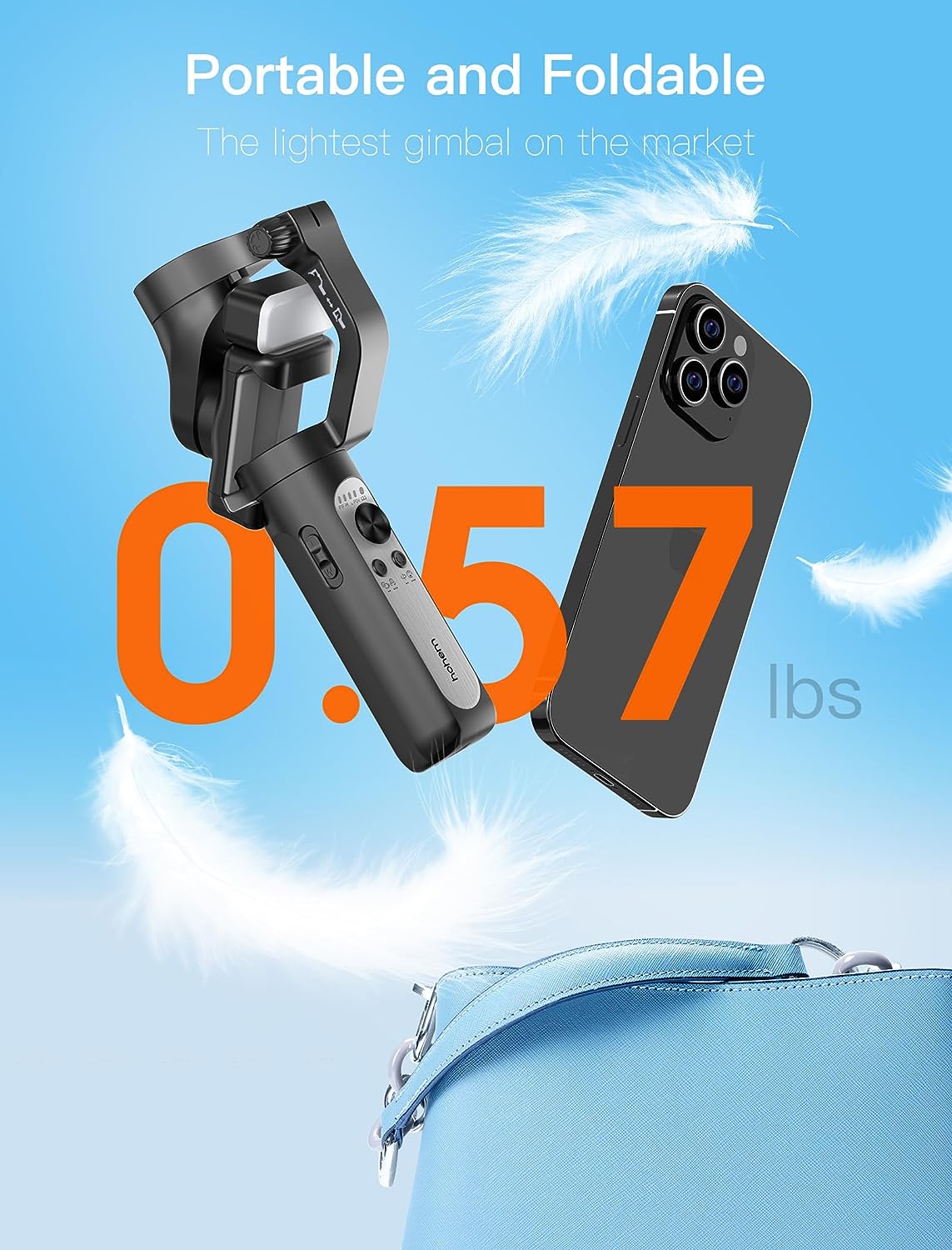 Hohem iSteady XE - 3 Axis Handheld Pocket Gimbal (Black) view 2