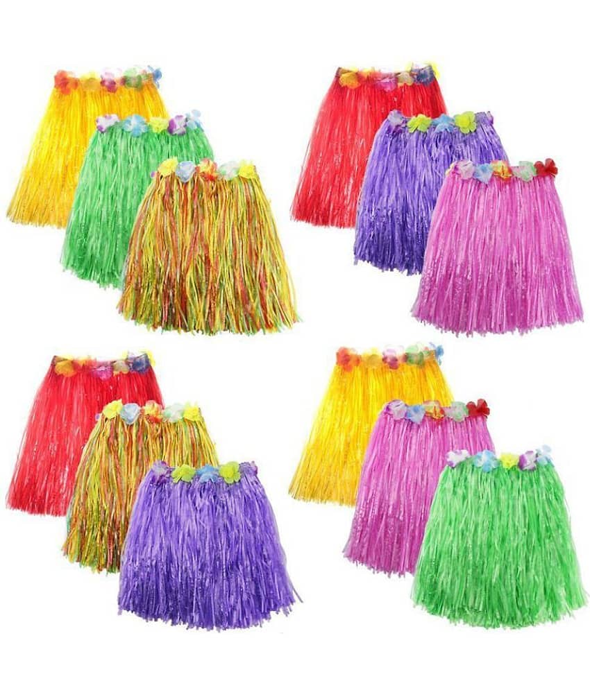 Kaku Fancy Dresses Hawaiian Girl Costume, Flower Hawaiian Costume for Summer Beach Party - Red 3-12 Years for Girls view 2