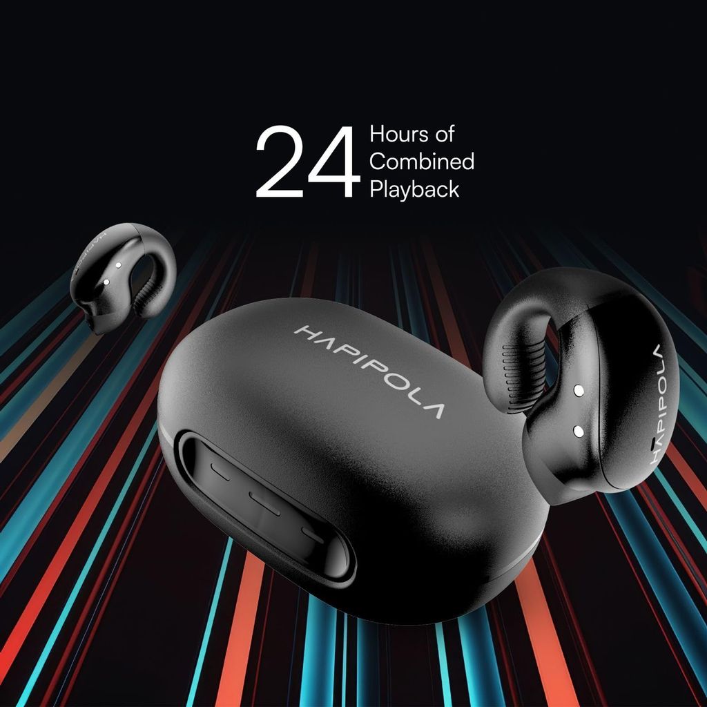 HAPIPOLA Leech Ear Buds Clip On Earbuds Open Ear Headphones Bone Conduction Earbuds OWS view 2