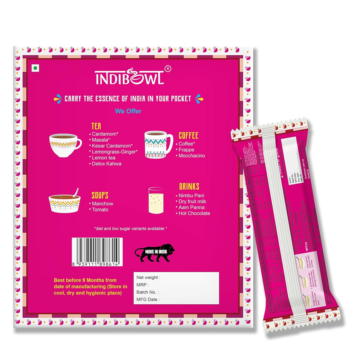 INDICUP Manchow Soup Premix - Pack of 1 - 10 Sachets view 2