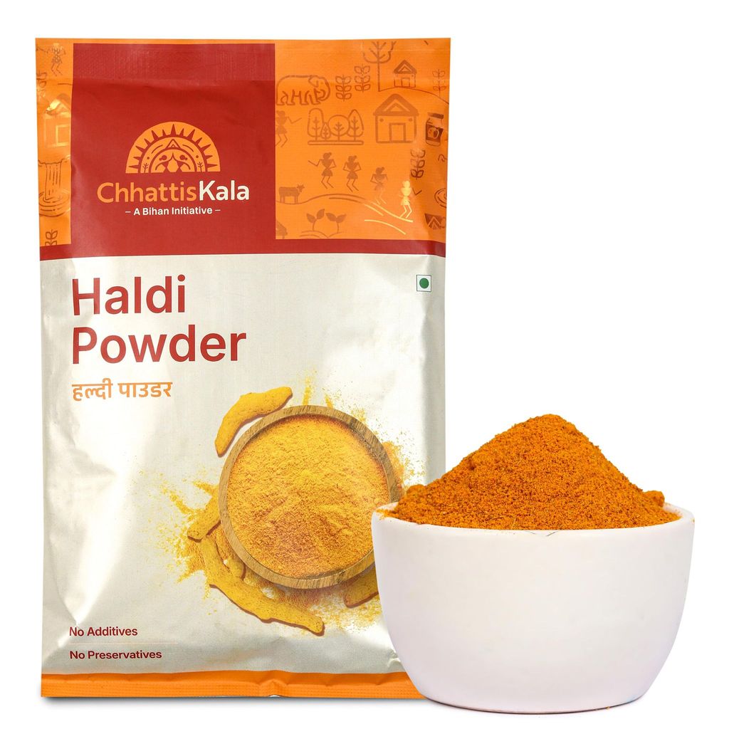 Chhattiskala A Bihan Initiative Turmeric Powder 200g Pure Natural Haldi Powder with High Curcumin Freshly Ground for Cooking and Immunity