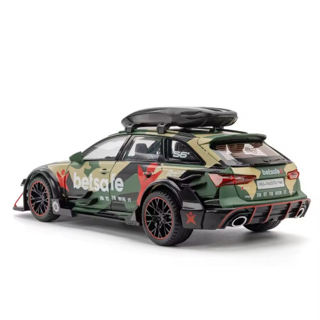 KTRS ENTERPRISE 1:24 Aude RS6 modified alloy sports car model simulation car toy callback sound light metal collectible car model view 2