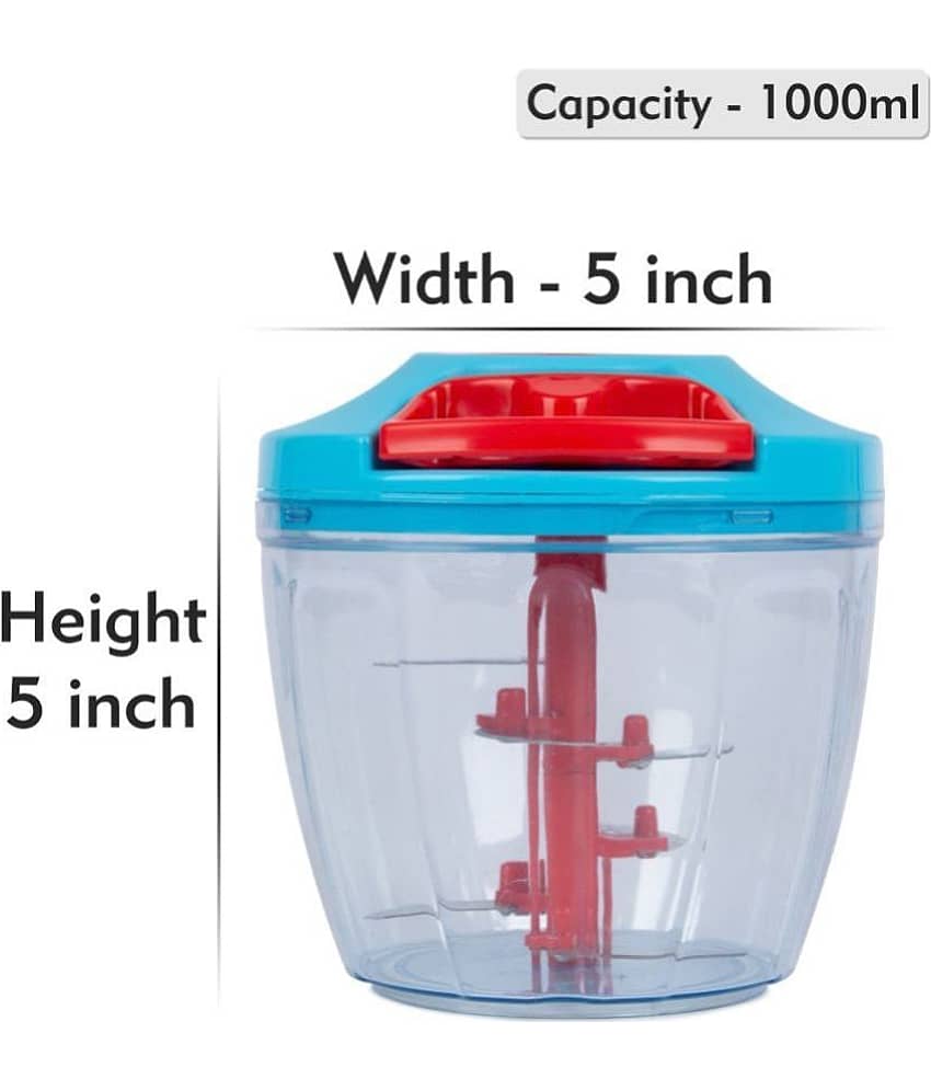 HomePro - Blue Plastic Mannual Chopper 1000 ml ( Pack of 1 ) view 2