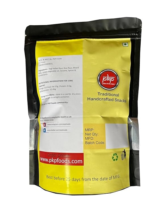 PKP Ragi/Pearl Millet Muruku – Healthy & Tasty|No Preservatives|Millet Namkeen|Indian Snack|Tea time snacks|320g. view 2