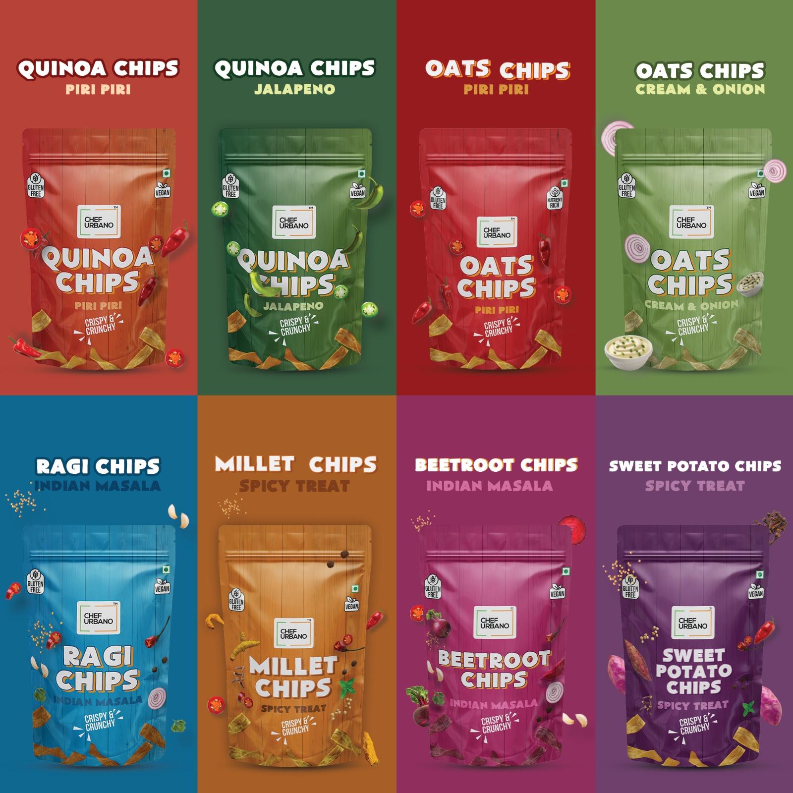 Chef Urbano Combo Chips Quinoa Jalapeno Pouch 85 Gms Pack Of 3 view 2