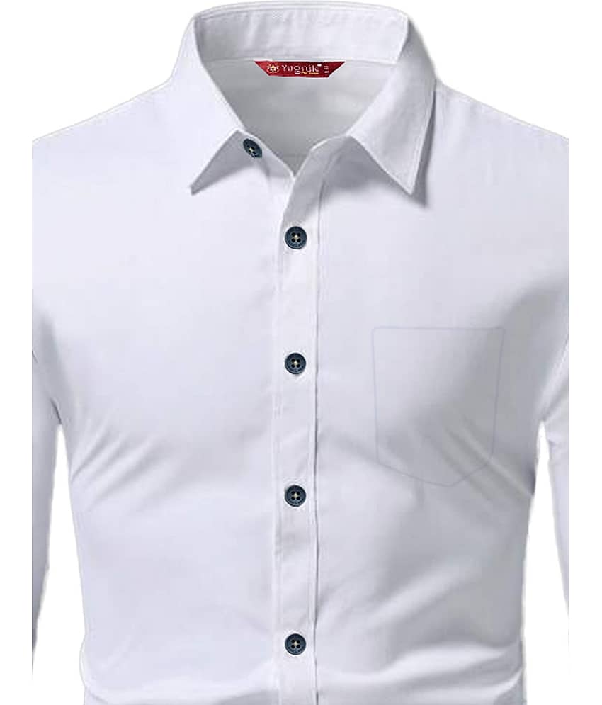 Yugnik Cotton Blend Slim Fit Full Sleeves Men's Formal Shirt - Mint Green ( Pack of 1 ) view 2