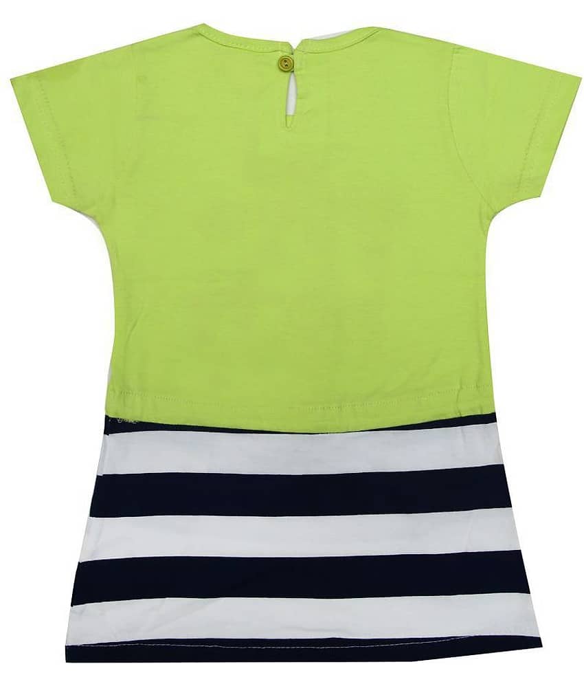 Zadmus Baby Girls 100% Cotton Frocks ( Green ) view 2