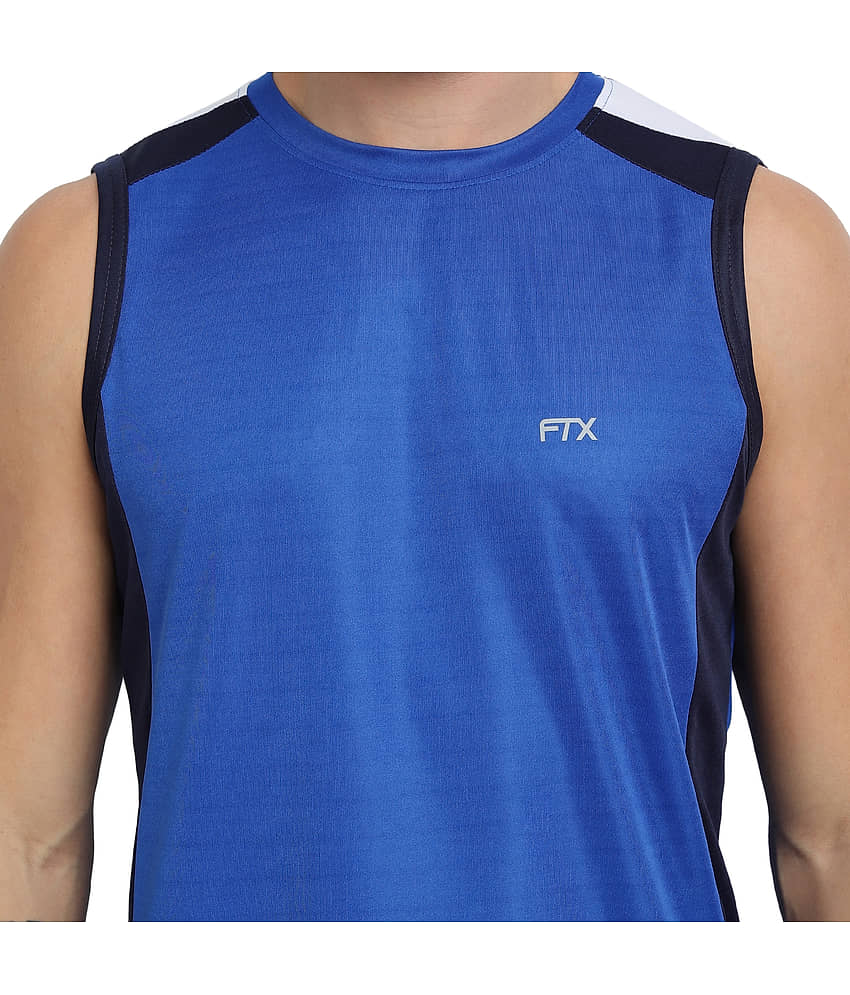 FTX Pack of 4 Polyester Gym Vest For Men ( Navy Blue ) view 2