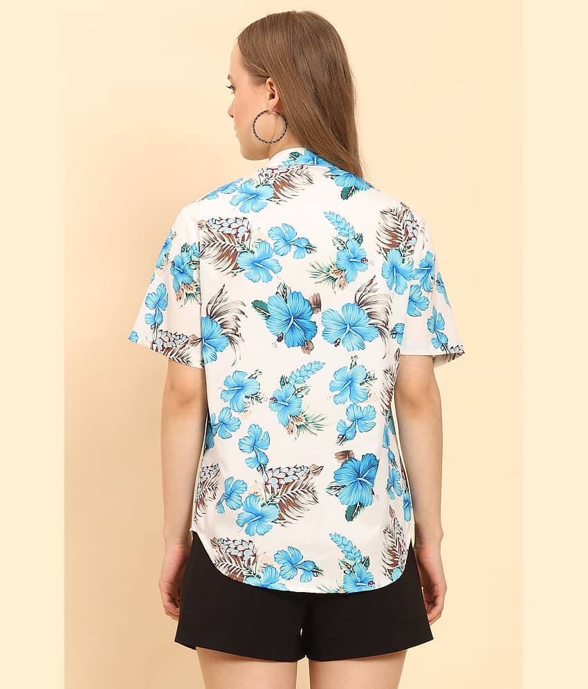 ENCIGER Women Printed Polyester Shirt ( Beige ) view 2