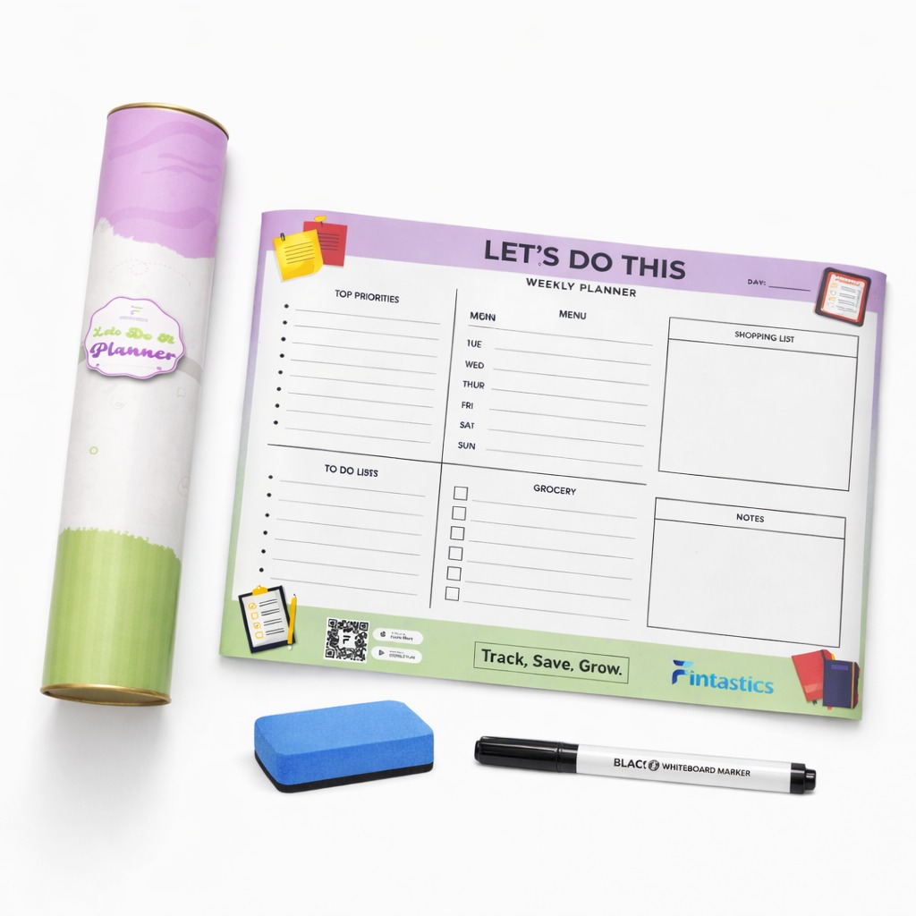 Fintastics Magnetic Let's Do this List Sheet Planner view 2