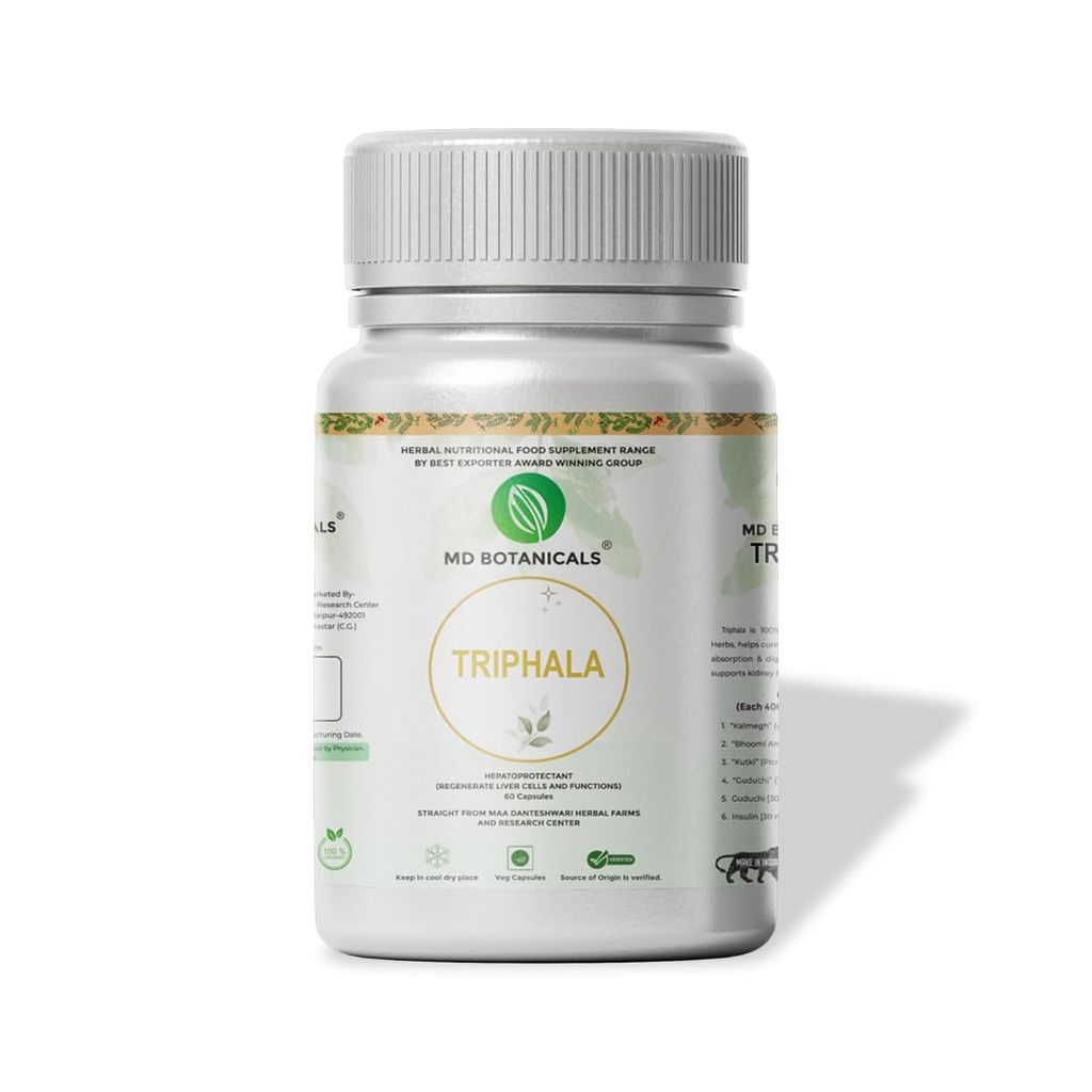 MD Botanicals Triphala Capsules (60 Caps, 500mg each)Natural Colon Cleanser & Gut Health Booster view 2