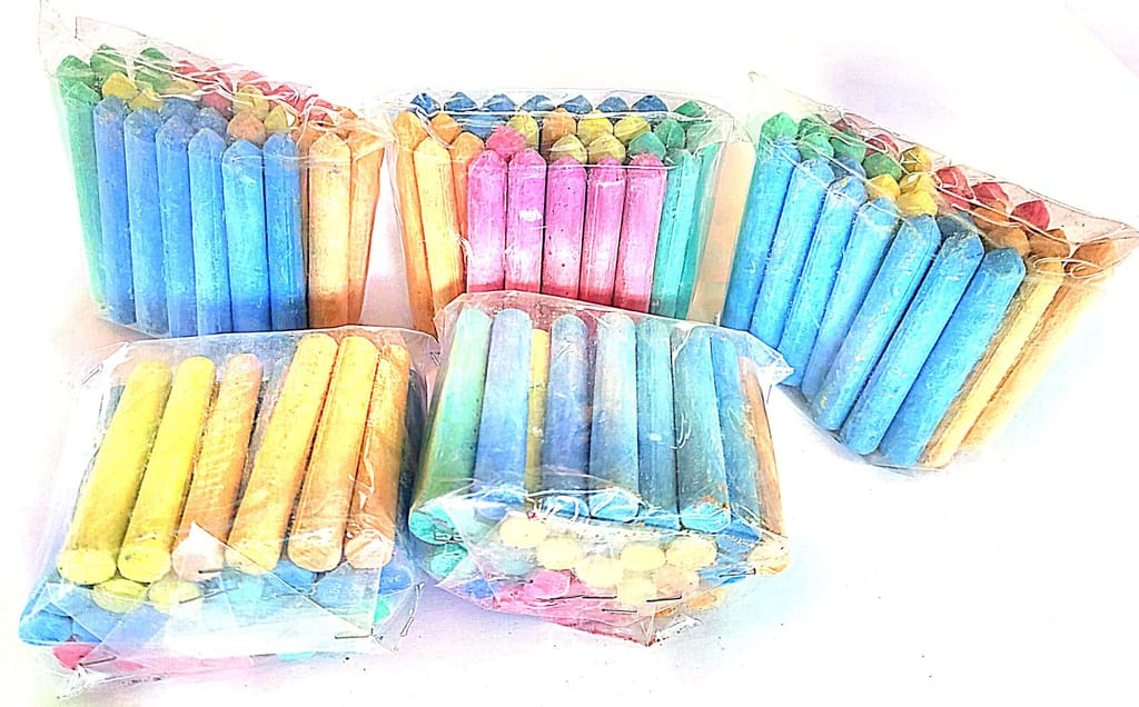 150 Pieces Colored Chalk Sticks for Kids, Sidewalk Chalk, Arts and Crafts view 2