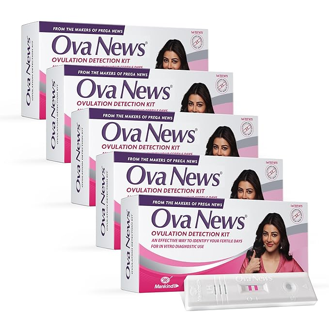 Ova News Ovulation Detection Kit by mankind Ovulation Kit (30 Tests Pack of 5)