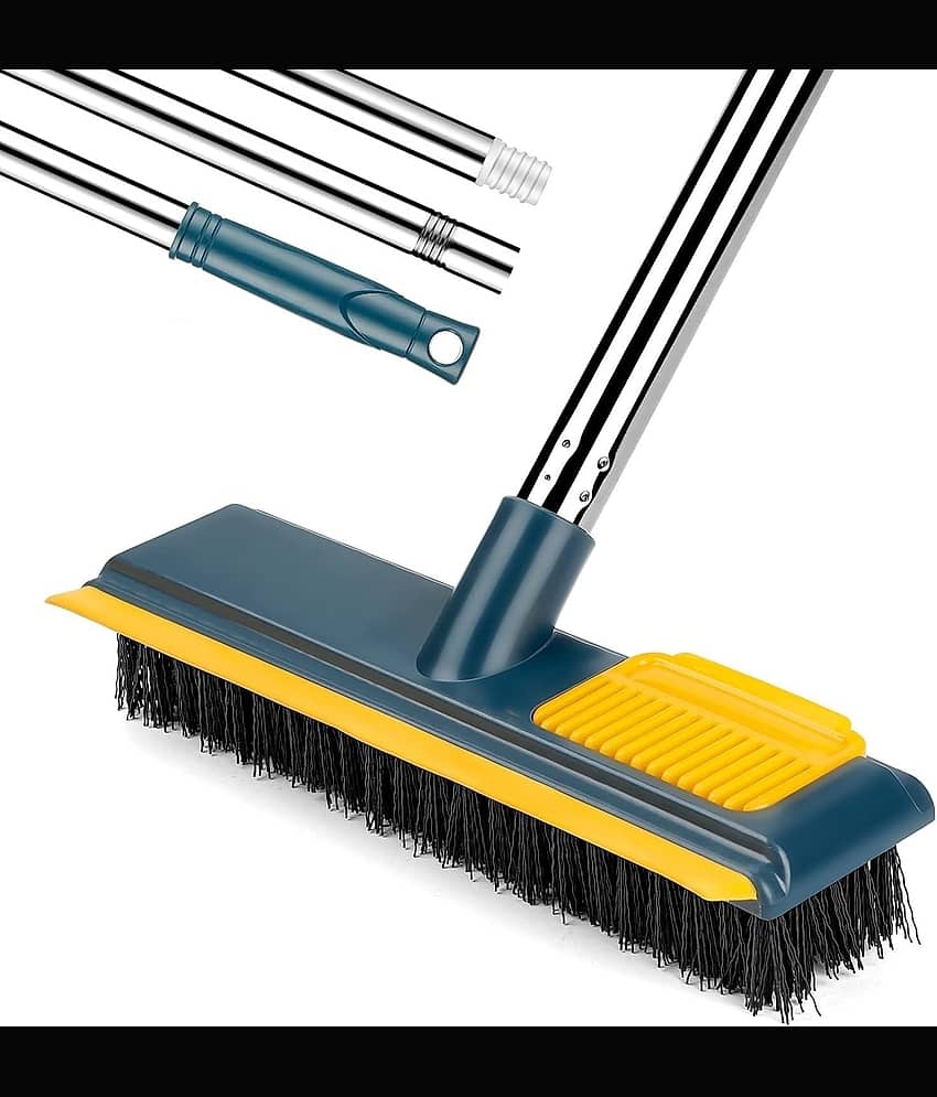 (Pack of 1) Theos Bathroom Cleaning Brush | Long Handle Floor Scrubber | Multi-Purpose Cleaner for Toilet, Tiles, Kitchen & Bathroom Walls