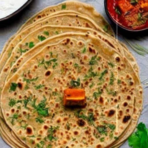 Paneer garlic mixed paratha