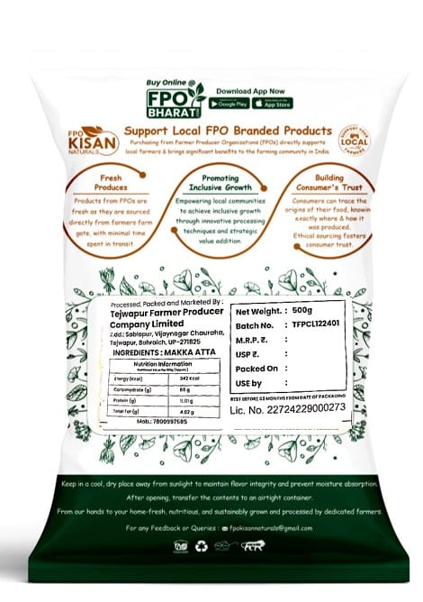 FPO Kisan Naturals Pure Makka Atta | Everyday Maize Flour view 2