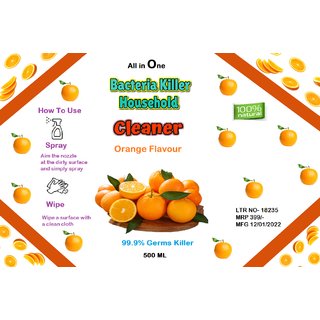 Bacteria Killer Household Cleaner with Orange Flavour 0.5 L Hand Held Sprayer (Pack of 1) view 2