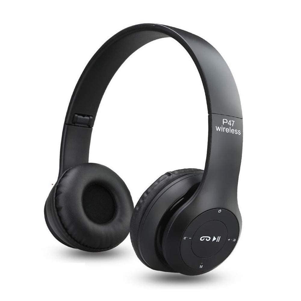P47 Wireless Gaming Headphone Bluetooth Headset Foldable Headband Handsfree with Calling Function/Aux Line TF Card MP3 Player Headphone