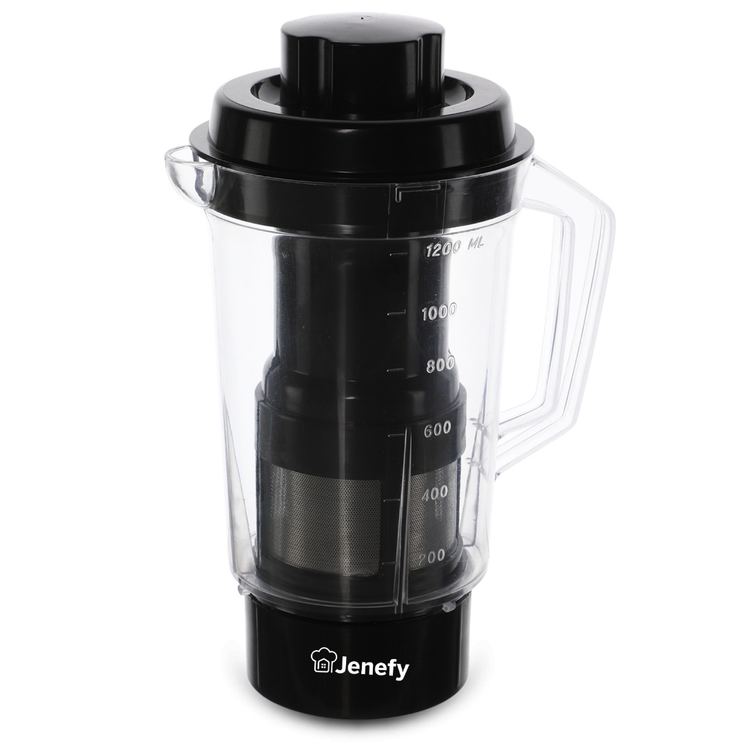Jenefy Juicer Jar 700ml with stainless steel cross blade attachment having filter compatible with Jenefy Nutri Bullet Mixer Grinder Pack of 1 view 2