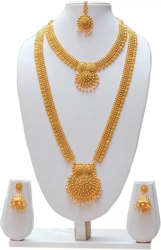 Copper Gold-plated Gold Jewel Set (Pack of 1)