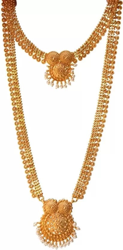 Copper Gold-plated Gold Jewel Set (Pack of 1) view 2