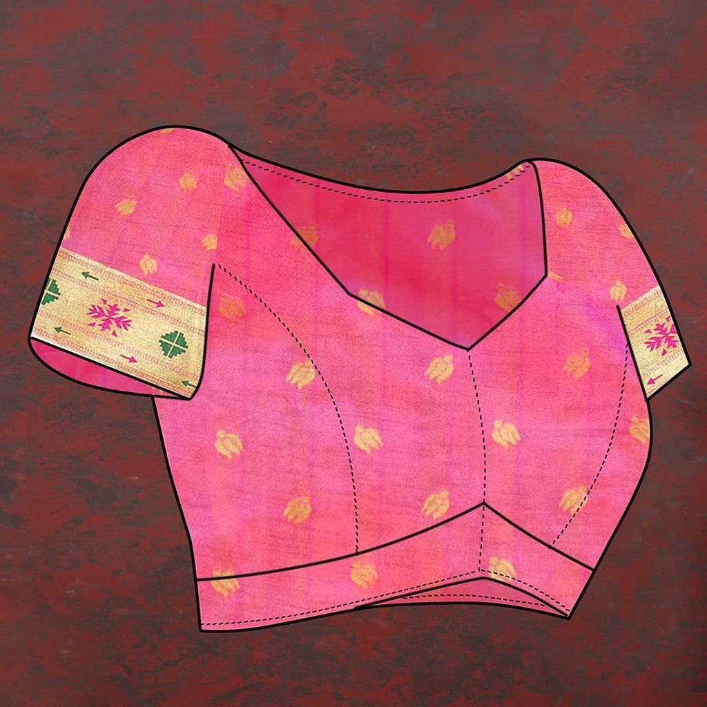 Pink Soft Paithani Silk Woven Design Gold Zari Meenakari Weaving Saree view 2