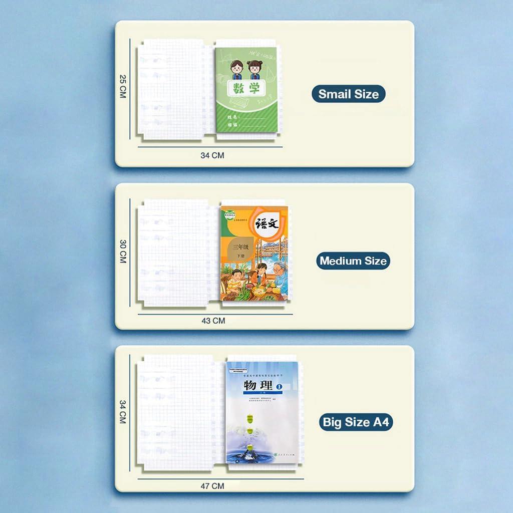 Panchhi Store 30 Pcs Transparent Book Cover Paper Sticker Book Binding Self-Adhesive School Textbook Protective Case Cover Waterproof Book Cover for Office, School [3 Different Sizes - 10 Each] view 2