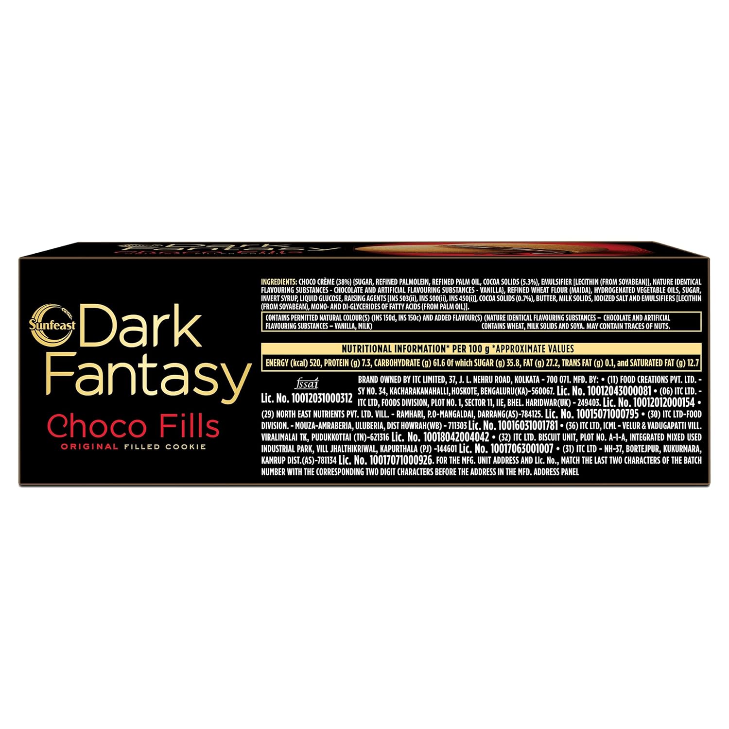 Sunfeast Dark Fantasy Choco Fills, Original Filled Cookies With Choco Creme, 75G view 2