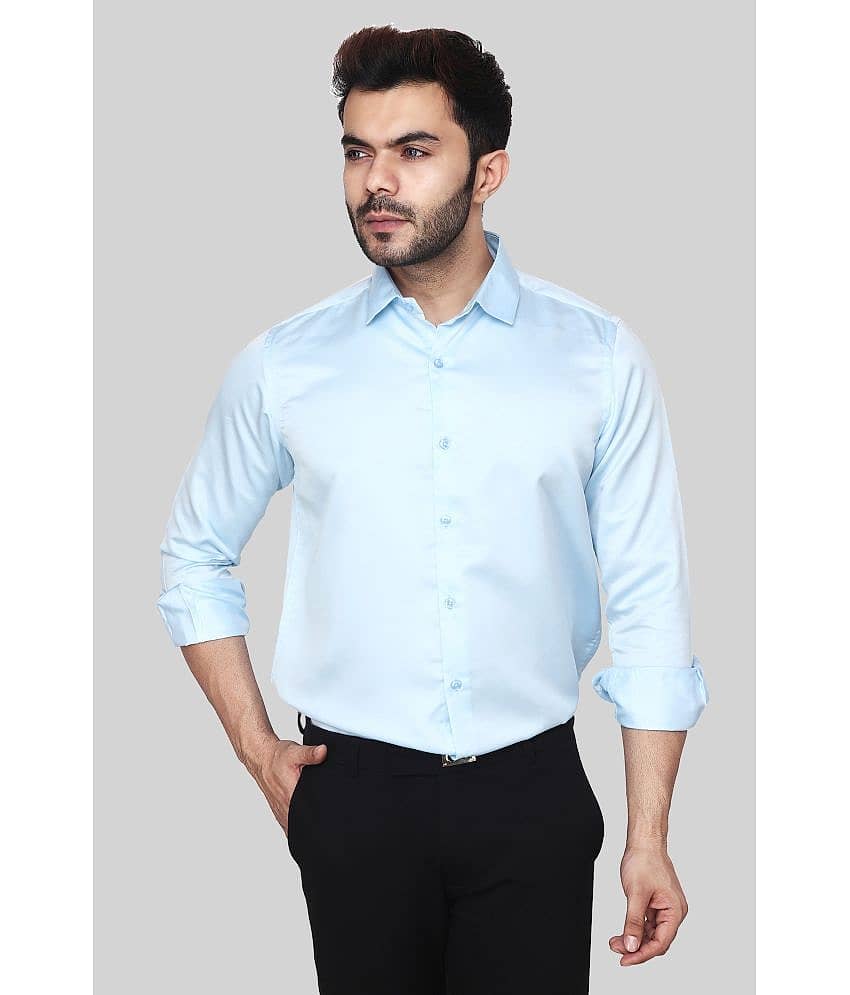 Comey Satin Slim Fit Solids Full Sleeves Men's Casual Shirt - Green ( Pack of 1 ) view 2