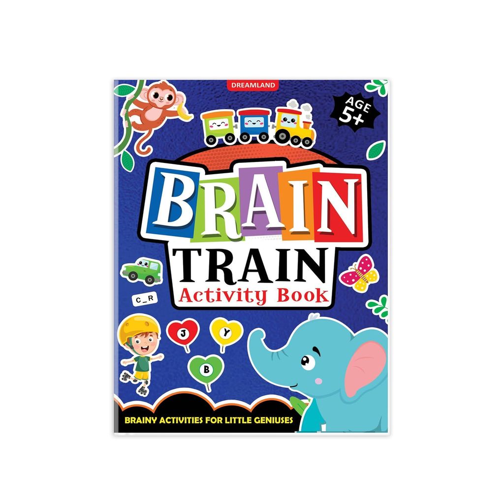 Brain Train Activity Book for Kids Age 5+ - With Colouring Pages, Mazes, Puzzles and Word searches Activities [Paperback] Dreamland Publications view 2